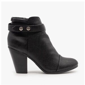 𝅺AMERICAN Eagle Black Ankle Boots Faux Leather Size 8